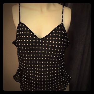 Polka dots tank top sheer sz8